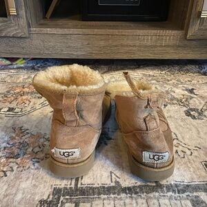 UGG Tan Sheepskin Ankle Boots